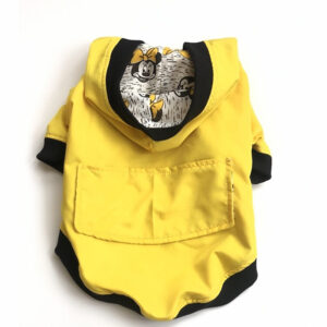 İçi Minnie Mouse Desen Kumaş Kaplı Sarı Yağmurluk